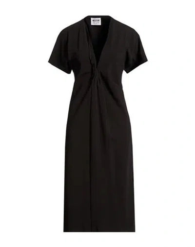 Moschino Jeans Woman Midi Dress Black Size 4 Polyester, Elastane