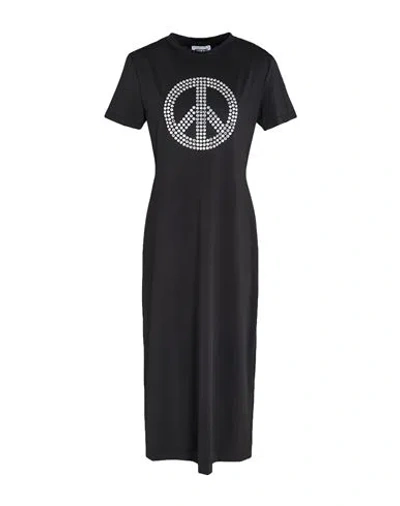 Moschino Jeans Woman Midi Dress Black Size 8 Polyester, Elastane