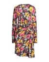 Moschino Jeans Woman Midi Dress Fuchsia Size 8 Viscose In Pink