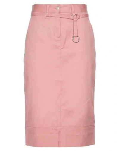Moschino Jeans Woman Midi Skirt Pastel Blue Size 2 Cotton, Lyocell, Elastane In Pink