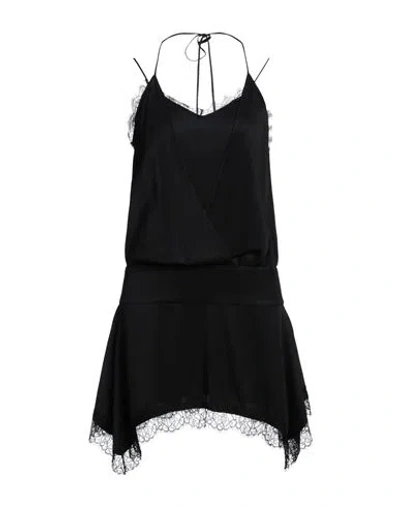 Moschino Jeans Woman Mini Dress Black Size 10 Acetate, Silk, Polyester, Polyamide