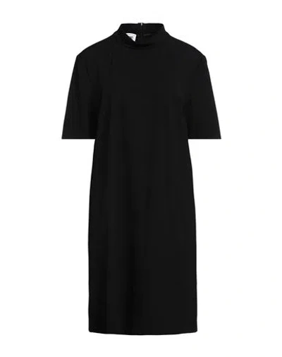 Moschino Jeans Woman Mini Dress Black Size 12 Polyester, Virgin Wool, Elastane
