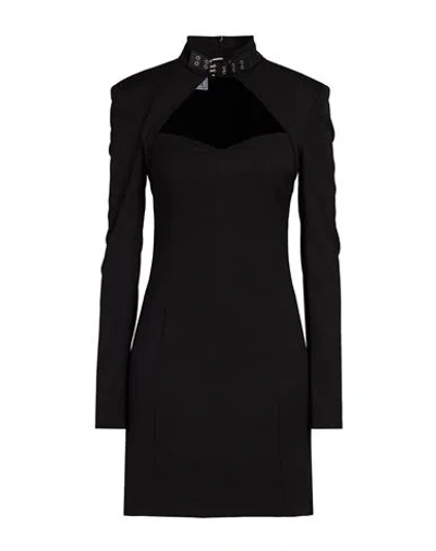 Moschino Jeans Woman Mini Dress Black Size 2 Polyester, Wool, Elastane