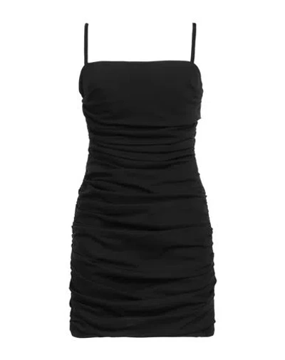 Moschino Jeans Woman Mini Dress Black Size 8 Acetate, Viscose
