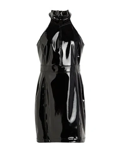 Moschino Jeans Woman Mini Dress Black Size 6 Viscose, Elastane