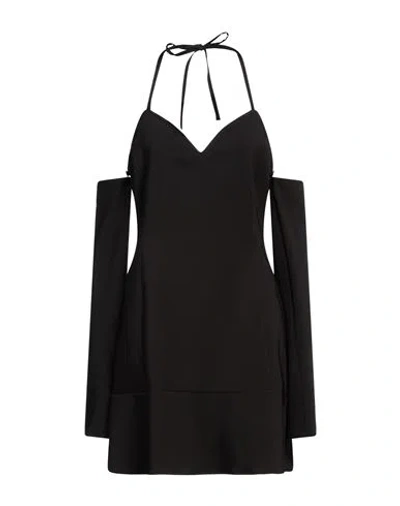 Moschino Jeans Woman Mini Dress Black Size 6 Polyester, Elastane