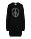 Moschino Jeans Woman Mini Dress Black Size L Acrylic, Virgin Wool