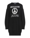 Moschino Jeans Woman Mini Dress Black Size L Polyamide, Viscose, Wool, Cashmere