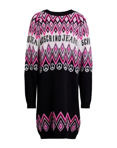 Moschino Jeans Woman Mini Dress Black Size Xxs Polyamide, Viscose, Wool, Cashmere, Acrylic