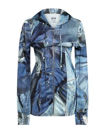 Moschino Jeans Woman Mini Dress Blue Size 2 Viscose, Elastane