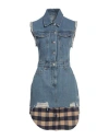 Moschino Jeans Woman Mini Dress Blue Size S Cotton