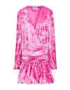 Moschino Jeans Woman Mini Dress Fuchsia Size M Polyester, Elastane
