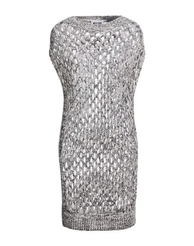 Moschino Jeans Woman Mini Dress Grey Size Xs Cotton, Polyamide In Gray