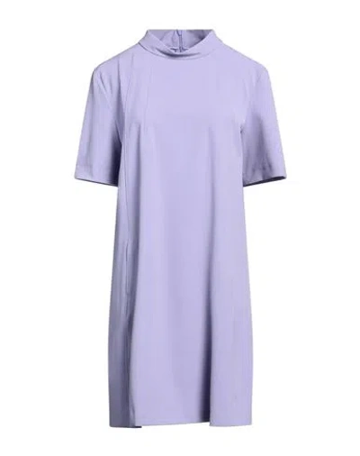 Moschino Jeans Woman Mini Dress Lilac Size 10 Polyester, Virgin Wool, Elastane In Purple
