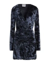 Moschino Jeans Woman Mini Dress Midnight Blue Size M Polyester, Elastane