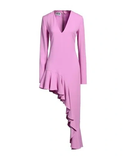 Moschino Jeans Woman Mini Dress Pink Size 6 Acetate, Viscose