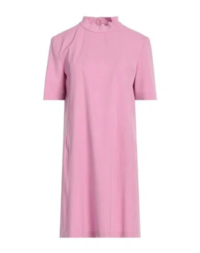 Moschino Jeans Woman Mini Dress Pink Size 2 Polyester, Virgin Wool, Elastane
