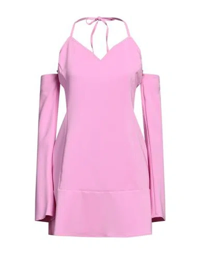 Moschino Jeans Woman Mini Dress Pink Size 8 Polyester, Elastane