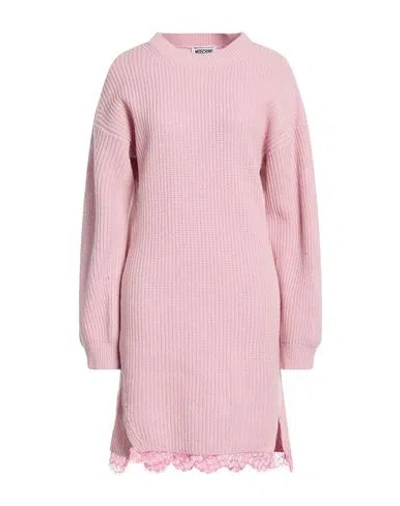 Moschino Jeans Woman Mini Dress Pink Size Xxs Wool, Polyamide