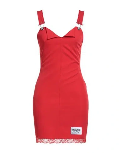 Moschino Jeans Woman Mini Dress Red Size 2 Polyester, Elastane