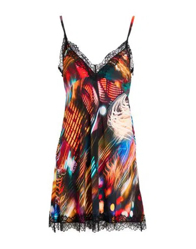Moschino Jeans Woman Mini Dress Red Size 2 Viscose In Multi
