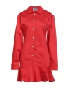 Moschino Jeans Woman Mini Dress Red Size 8 Cotton, Elastane In Red