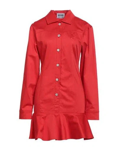 Moschino Jeans Woman Mini Dress Red Size 8 Cotton, Elastane