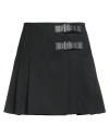 Moschino Jeans Woman Mini Skirt Black Size 6 Polyester, Wool, Elastane
