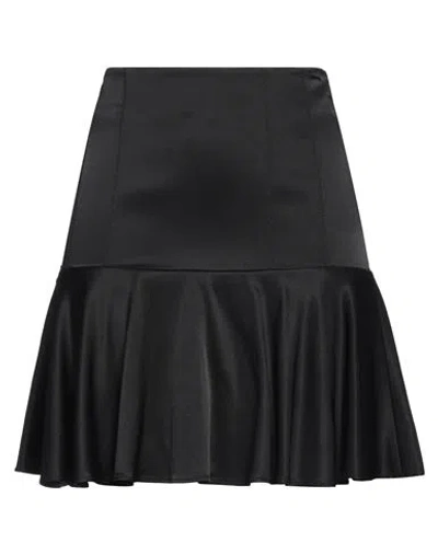 Moschino Jeans Woman Mini Skirt Black Size 8 Viscose, Elastane