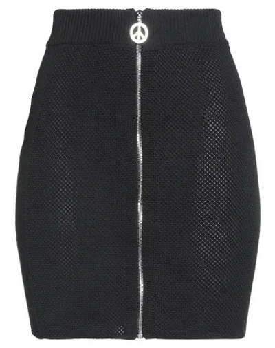 Moschino Jeans Woman Mini Skirt Black Size S Cotton, Polyamide