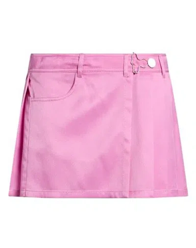 Moschino Jeans Woman Mini Skirt Mauve Size 4 Acetate, Silk In Pink