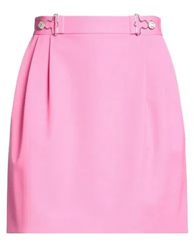 Moschino Jeans Woman Mini Skirt Pink Size 4 Polyester, Virgin Wool, Elastane