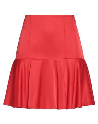 Moschino Jeans Woman Mini Skirt Red Size 6 Viscose, Elastane In Red