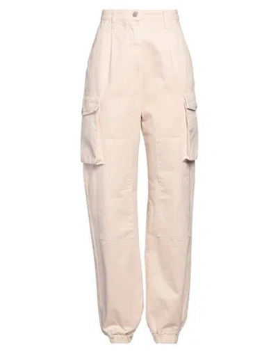 Moschino Jeans Woman Pants Beige Size 8 Cotton