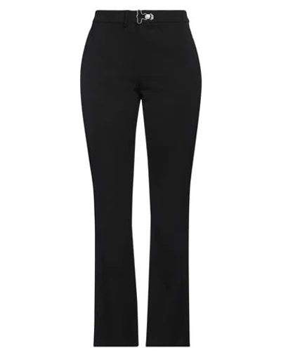 Moschino Jeans Woman Pants Black Size 10 Polyester, Virgin Wool, Elastane