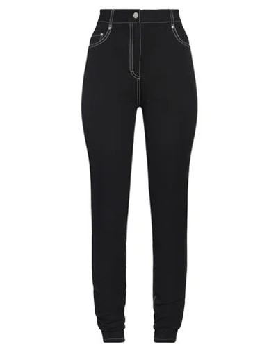 Moschino Jeans Woman Pants Black Size 4 Cotton, Elastane