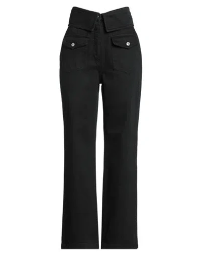 MOSCHINO JEANS MOSCHINO JEANS WOMAN PANTS BLACK SIZE 6 COTTON