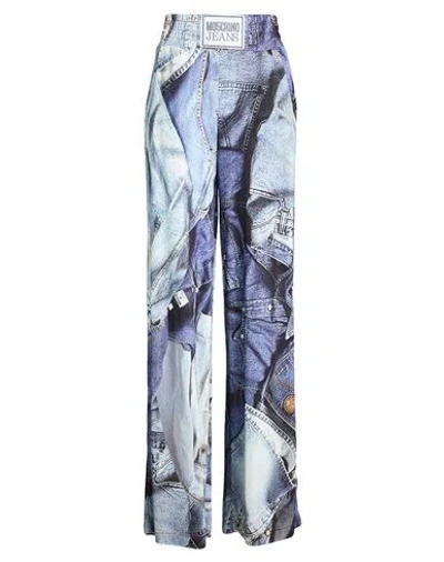 Moschino Jeans Woman Pants Blue Size 4 Viscose, Elastane In Multi