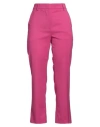 Moschino Jeans Woman Pants Fuchsia Size 8 Polyester, Wool, Elastane In Pink
