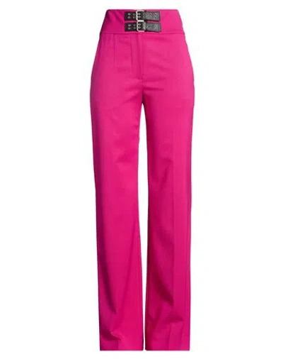 Moschino Jeans Woman Pants Fuchsia Size 2 Polyester, Wool, Elastane In Pink