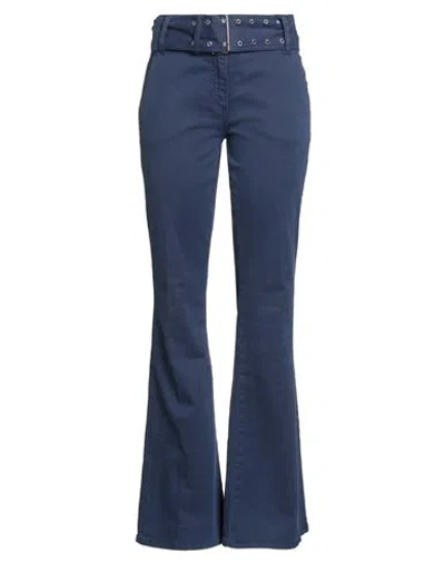 Moschino Jeans Woman Pants Navy Size 10 Cotton, Elastane