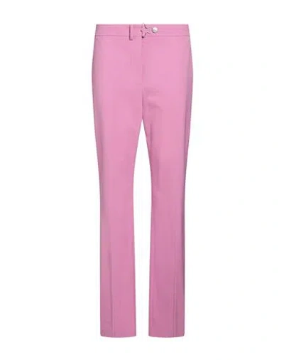 Moschino Jeans Woman Pants Pink Size 10 Polyester, Virgin Wool, Elastane