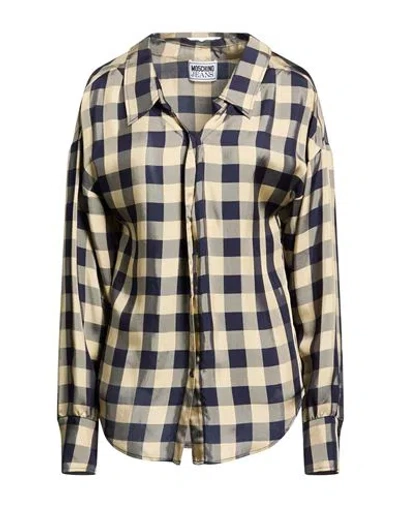 Moschino Jeans Woman Shirt Beige Size 6 Viscose In Multi