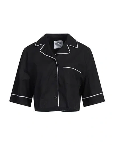Moschino Jeans Woman Shirt Black Size 6 Cotton