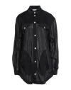 Moschino Jeans Woman Shirt Black Size 6 Polyamide In Black