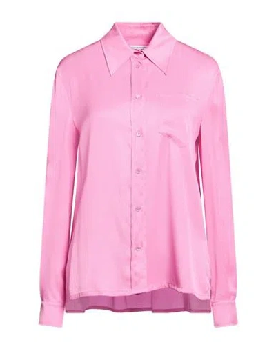 Moschino Jeans Woman Shirt Pink Size 8 Triacetate, Silk In Pattern