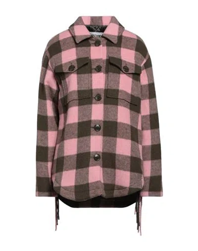 Moschino Jeans Woman Shirt Pink Size 8 Virgin Wool, Polyester, Acrylic, Polyamide