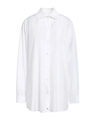 Moschino Jeans Woman Shirt White Size 6 Polyester