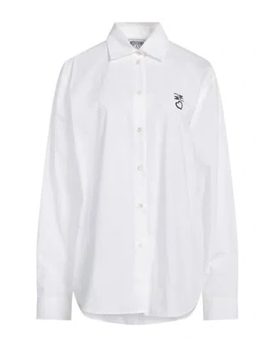 Moschino Jeans Woman Shirt White Size 8 Cotton
