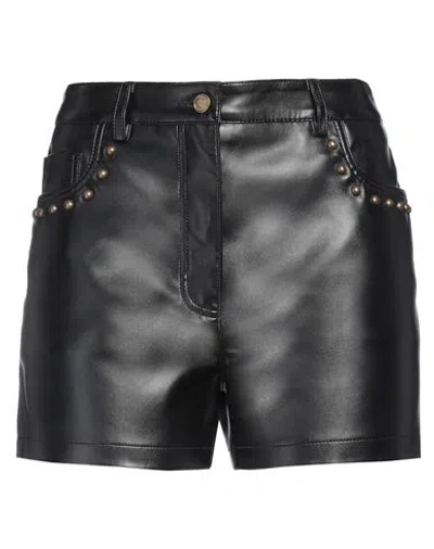 Moschino Jeans Woman Shorts & Bermuda Shorts Black Size 8 Polyester, Polyurethane Resin
